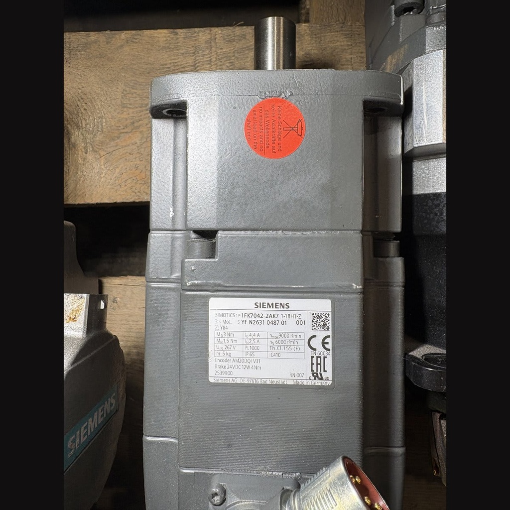 Siemens 1FK7042-2AK71-1RH1-Z Simotics Synchron-Servomotor mit Haltebremse