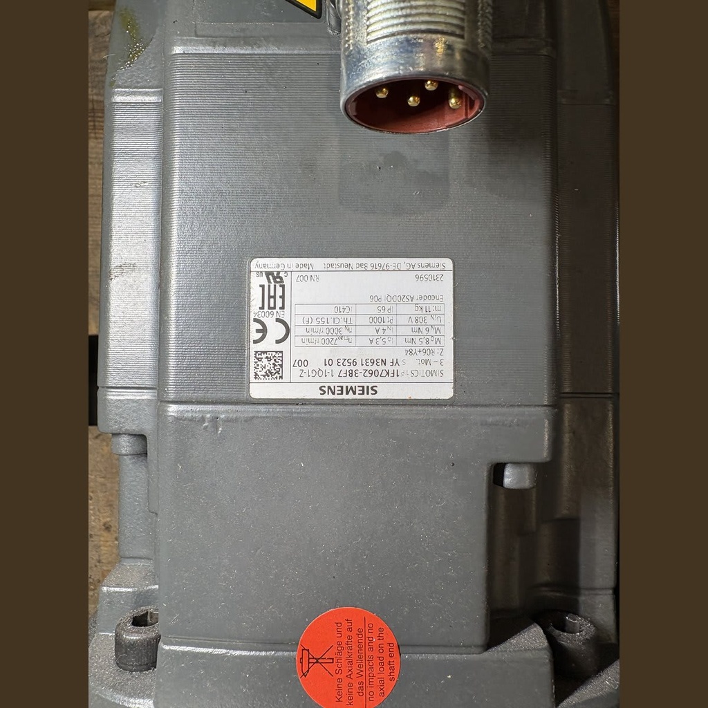 Siemens 1FK7062-3BF71-1QG1-Z Simotics Synchron-Servomotor