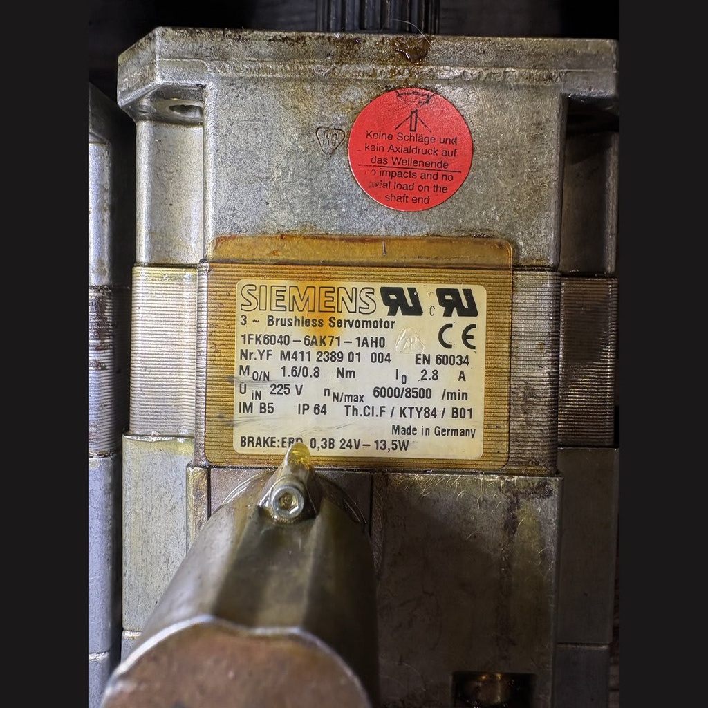 Siemens 1FK6040-6AK71-1AH0 Simotics Synchron-Servomotor mit Haltebremse