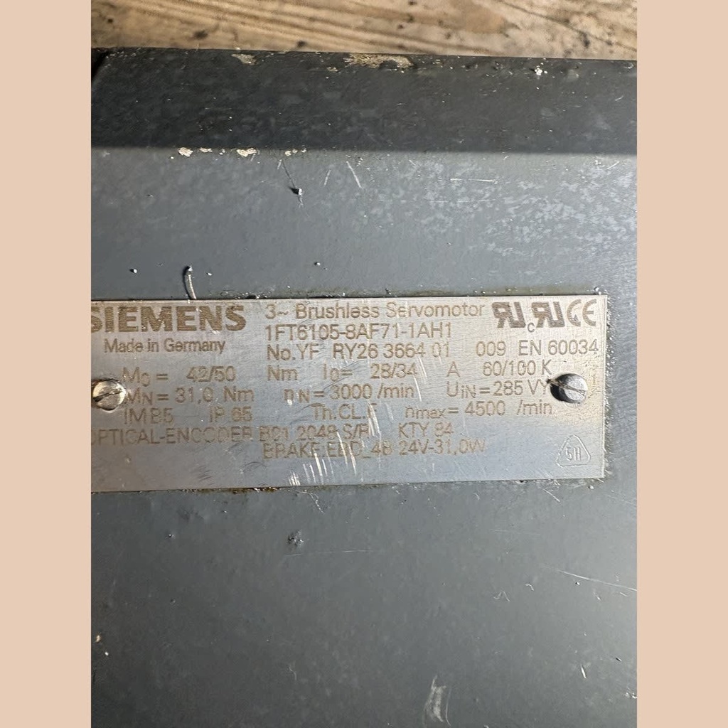Siemens 1FT6105-8AF71-1AH1 Simotics Synchron-Servomotor mit Haltebremse