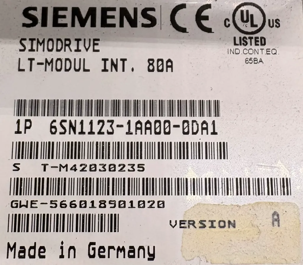 Siemens 6SN1123-1AA00-0DA1